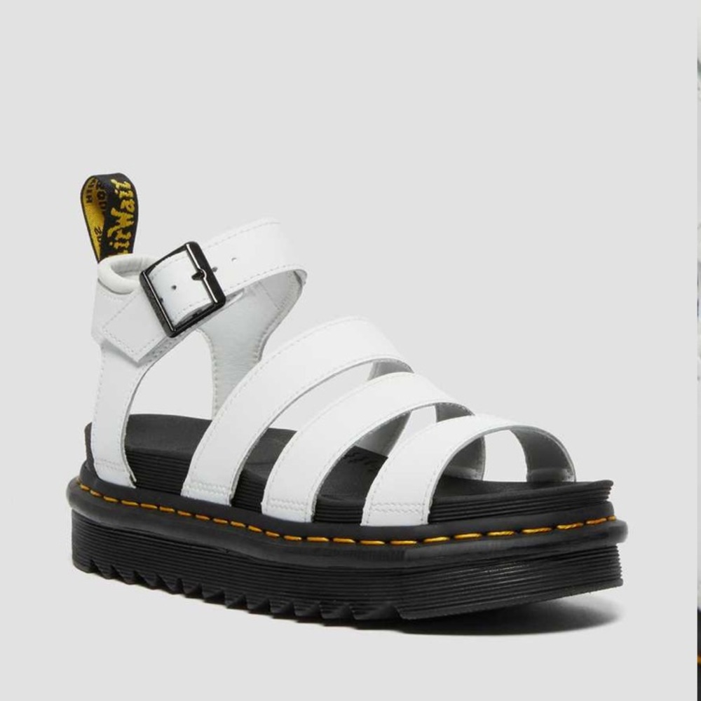 White Dr. Martens Blaire Sandals Doc Martens platform